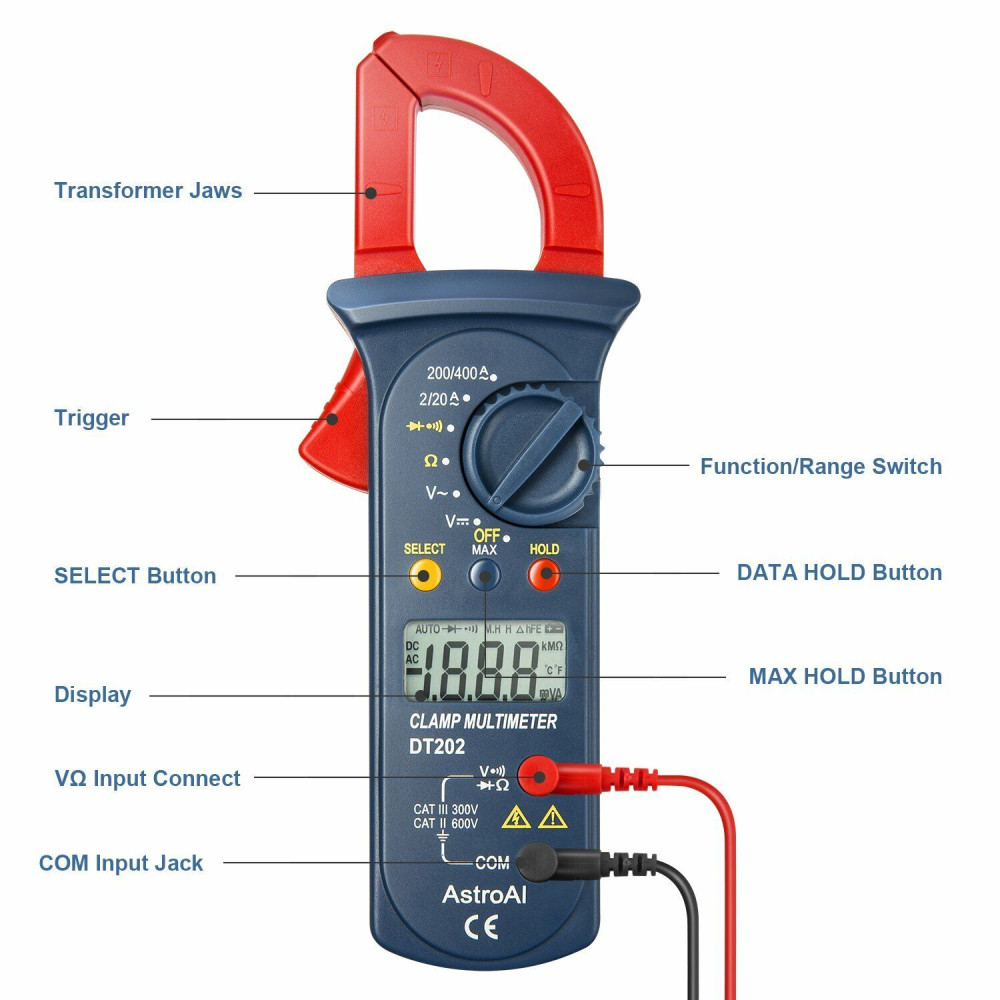 Мультиметр цифровой DT-202 тестер-клещи
